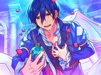 Hokuto Hidaka's CG Graceful Romeo edited to have a pixelated look